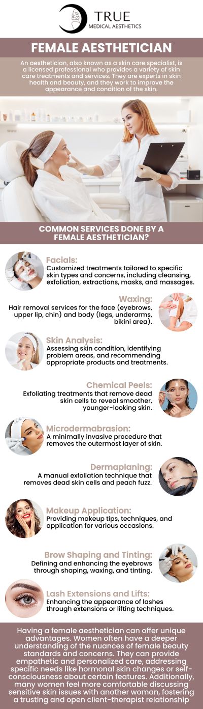 Experience the epitome of skincare luxury at True Medical Aesthetics, where our experienced team of female aestheticians specializes in tailored treatments designed to unveil your skin's true radiance. Discover personalized skincare solutions crafted just for you and trust in our expertise to revitalize your complexion, boosting your confidence with every visit. Consult with our skilled professional, Tristen Durkin, RN, and her dedicated team, to discover personalized skincare solutions for you. For more information, please contact us or schedule an appointment online. We are conveniently located at 50 Avon Meadow Ln, Avon, CT 06001. Elevate your beauty regimen with True Medical Aesthetics today!